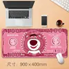 Alfombrilla de ratón grande para oficina de fábrica, caricatura de billete, alfombrilla de escritorio creativa, antideslizante, borde de bloqueo de precisión, alfombrilla de ratón
