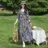 2026 Nueva Bata de Noche Estilo Chino para Mujer, Verano Algodón Seda Vintage Manga Media Vestido para Casa, Talla Grande Holgado Vestido para Mamá