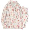 Pijama Lindo Estilo Japonés para Mujer para Primavera y Otoño, Nuevo Conjunto de Manga Larga y Pantalón Largo Estilo Suave para el Hogar, Conjunto de Algodón Sintético, Fotos Reales, Venta al por Mayor