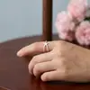 Anillo de Estrella de Mar Mate de Plata de Ley S925 para Mujer, Anillo de Lujo Ligero de Gama Alta, Diseño de Moda Coreana de Nicho Anillo de Estrella