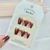 Uñas postizas de alta gama de 24 piezas, populares en línea, estilo puro y deseable, realza el cutis, uñas artificiales hechas a mano