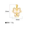 Acessórios de zircônia inteligente com microincrustação Coroa de floco de neve Flor Coração Gota d'água Pingente de cobre DIY Acessórios para pingente de colar e brincos