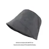 Sombrero de pescador femenino hipster sombrero de cierre automático sombrero de cubo verano color sólido estilo coreano versátil casual sombrero de cuenca gamuza