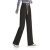 Pantalones Casuales Personalizados de Cintura Alta Rectos Sueltos Largos Otoño Invierno Con Terciopelo Adelgazantes Cubren Caderas 2026 Nuevos para Mujer