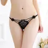 Ropa interior bordada para mujer, sexy, transparente, de tiro bajo, tanga ultradelgada, hueca, de tiro bajo, elástica, transpirable, pantalones T, caliente 2133