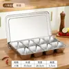 Caja de condimentos dividida de acero inoxidable 304 con tapa, caja de almacenamiento de condimentos para cocina comercial, disponible en opciones de ocho compartimentos y seis compartimentos, adecuada para puestos