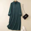 Vestido Elegante Primavera y Otoño 2026 Nuevo Largo Talla Grande Holgado Estilo Suave Vestido Adelgazante