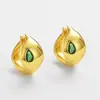 Pendientes Europeos y Americanos Transfronterizos Nuevos de Circonita con Forma de Gota, Estilo Minimalista, Lujo Ligero, Pendientes de Clip de Moda, Pendientes de Nicho de Alta Gama para Mujer