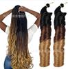 24 polegadas francês solta onda crochet tranças cabelo peruca africana espiral fronteira cruzada