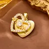 Transfronterizo Europeo y Americano Más Vendido Cobre Chapado en Oro Microincrustado Circonita Corazón de Mamá Día de la Madre DIY Pulsera Collar Colgante Lujo Ligero