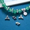 Nuevas Cuentas Espaciadoras Retorcidas de Plata de Ley s925 Accesorios Triangulares Cuentas Espaciadoras Cuerda para Abalorios DIY Tejido Accesorios para Joyería de Plata Materiales