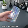 Páginas Interiores para Álbum de Tarjetas de un Bolsillo A6A7 con Efecto Láser de Colores, Fundas para Tarjetas de Álbum de Almacenamiento de Hojas Sueltas de Seis Agujeros, 1 Bolsillo Simple Cara Engrosado 8 Micras