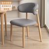 Silla de Comedor Estilo Nórdico Imitación Madera Maciza Hogar Moderno Silla de Escritorio Simple Lujo Ligero Estilo Italiano Taburete con Respaldo Silla Comercial para Restaurante