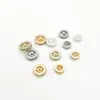 Cobre bañado en oro con fuerte retención de color, cuentas de rueda incrustadas con circonita, cuentas espaciadoras, cuentas separadoras para pulseras y collares DIY, materiales para accesorios de joyería