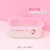 Sanrio Hello Kitty Vajilla Infantil Mesa para Niños Hogar Bol para Comida de Bebé Plato con Compartimentos Impermeable Antiescaldados Forma de Plato Taza de Leche