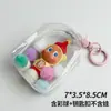 Colgante Temático de Estrellas 8cm Bolsa de Almacenamiento para Figuras de Muñecas para Caminar, Cubierta Protectora de PVC de Alta Transparencia para Figuras, Bolsillo Espesado a Prueba de Polvo para Muñecas