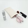 Bolsa de almacenamiento para gafas simple, bolsa para tarjetas de PU, monedero para mujer, bolsa de tela multiusos con resorte, bolsa conveniente para guardar llaves