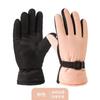 Guantes cálidos para montar en invierno con forro polar, gruesos, resistentes al viento, impermeables, para exteriores, para llevar en motocicleta, guantes de algodón resistentes al frío.