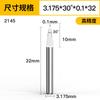 Cuchillo afilado de fondo plano de acero de tungsteno de alta precisión Huhao 3.175/4/6, cuchillo para tallado de metal CNC, máquina de grabado para carpintería, cuchillo al por mayor