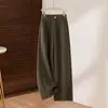 Pantalones de lana de pierna ancha para mujer, pantalones casuales de cintura alta para figuras tipo pera, pantalones rectos para mujer estilo nuevo 2026, versátiles y adelgazantes