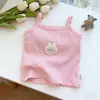 Conjunto de Top Regata e Calça Reta Estilo Verão 2026 para Crianças, Conjunto de Duas Peças de Regata Doce e Fofa para Meninas