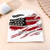 Chapéu de Tricô Jacquard com Bandeira Americana Outono Inverno Lã Quente Gorro para Homens Mulheres Versátil para Exterior Chapéu Pulôver Estilo Novo Transfronteiriço
