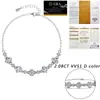 Desini nuevo S925 plata de ley japonés y coreano-coreano flor Mori en forma de Diamante Mosan pulsera ajustable joyería para mujer outlet de fábrica