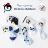 Calcetines de Verano para Niños Nuevo Estilo Delgado Pingüino de Dibujos Animados Calcetines de Media Caña para Niños y Niñas Estudiantes Primavera y Verano Calcetines Lindos