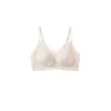 Sutiã push-up sem costura para mulheres, design de duas peças falsas com alças finas duplas, sem aro, suporte lateral para os seios, sutiã anti-queda, base líquida