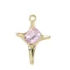 Chica Dulce Genial Cruz Oscura Estrella de Cuatro Puntas Aleación Accesorios Colgante Colgante Collar Materiales Hechos a Mano DIY Venta al por Mayor