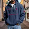Sitio Web Independiente Transfronterizo Moda Masculina Nueva Más Vendido Bolsillo Múltiple Cremallera Nueva Sudadera Comercio Exterior Sudadera de Moda Serie NFL