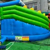 Resbaladilla Inflable Acuática para Exteriores, Resbaladilla Temática de Cocodrilo con Piscina, Equipo de Juego Acuático para Niños