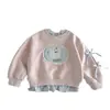 Sudadera Timo para Niñas Primavera y Otoño Nuevo Estilo Ropa Falsa de Dos Piezas para Niña Ropa Infantil Top de Manga Larga de Otoño para Bebé