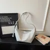 Bolso de moda para ir al trabajo para mujer, Primavera 2026, Bolso de hombro casual, Bolso cruzado tipo 'dumpling' de color sólido de gran capacidad