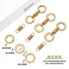 Chaveiro de Mola Duplo Cravejado com Diamantes de Alto Padrão Conexão com Gancho Duplo Corrente Pingente de Luxo Leve Italiano Chaveiro de Carro Venda por Atacado