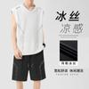 Traje Chaleco de Secado Rápido para Hombre Verano 2025 Seda de Hielo Ropa Deportiva para Correr Camiseta sin Mangas Shorts Casual de Dos Piezas