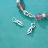 Prata Esterlina S925 Fecho Vintage S Desgastado Fecho Lagosta Fio Trançado com Contas DIY Fivela de Fecho de Prata Materiais de Acessórios de Joias de Prata