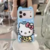 Funda linda de gato KT con estampado de leopardo y lunares para iPhone 17, compatible con Apple 16, 14/15 Pro Max, 13