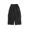 Calça Cargo Masculina Wulibu Cor Sólida para Uso Externo 2026 Nova Moda Infantil Primavera e Outono Simples Solta Casual