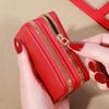 Cartera corta de mujer con diseño cruzado estilo coreano, cartera de estudiante con estampado de lichi, cartera de mano, tarjetero, monedero.