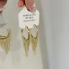 Brincos de Franja com Contas de Metal de Design Único Estilo Europeu e Americano Moda Feminina Brincos Estilosos Brincos de Alta Qualidade Ins