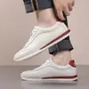 Nuevas zapatillas de entrenamiento casual para hombre de cuero de vaca de capa superior, zapatos deportivos versátiles de cuero genuino, zapatos de lujo ligero para hombre