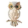 Moda estilo coreano broche personalizado de coruja de opala com desenho animado moda europeia e americana broche de animal de diamante de alta qualidade atacado