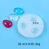 Molde de silicona con pegamento para pendientes y joyas, diseño de gota de cristal, forma de luna semicircular, con forma geométrica de amor