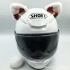 Decoração Personalizada para Capacete com Orelhas de Gato, Orelhas de Urso 3D, Motociclista e Ciclista de Veículo Elétrico, Modificação de Capacete de Esqui com Laço