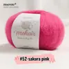 Comercio exterior hilo de mohair de bebé sudafricano para tejer a mano ganchillo DIY hilo fino hilo de mohair de seda ovillo de caballito de mar venta al por mayor