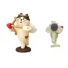 Ímã de Geladeira Gato Fofo Estilo Japonês Ins Alto Valor Magnético 3D Pão Assando Bolo Decoração de Cozinha Metabo