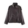 Ropa de Mujer 2026 Verano Nuevo Estilo Moda Europea y Americana Versátil Chaqueta de Piel Sintética Bicolor 4341842
