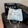 Verano 2025 Nueva Llegada Estilo Coreano Moda Gran Capacidad Simple Ins Retro Bolso Satchel Estilo Lazy Bolso de Hombro Cruzado