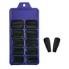 Uñas Portátiles de Color Sólido con Punta Redonda 100 Piezas de Uñas de Manicura Caja de Plástico Caja Azul Fina Parches de Manicura